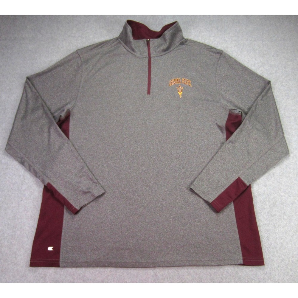 Arizona State Sun Devils Colosseum 1/4 Zip Mens XL Gray Pullover Shirt NCAA